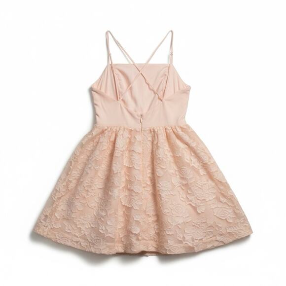 KEEPSAKE THE LABEL Dress SZ 8 Offset Fit & Flare Embroidered Ruffle Dress NWT - Picture 10 of 13